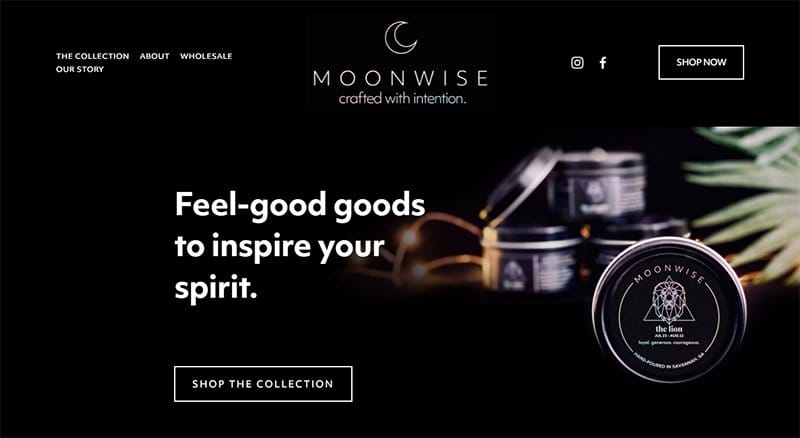 8. MoonWise - Beautiful Dark Websites for Inspiration Example