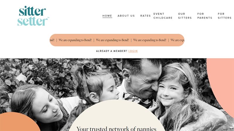 8. The Sitter Setter - Amazing Daycare Website Example