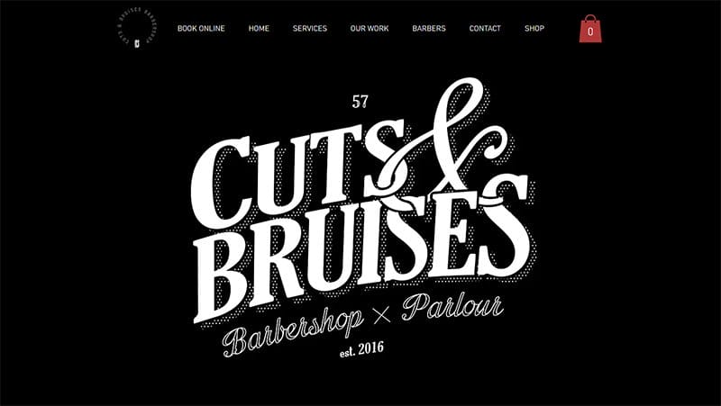 9. Cuts & Bruises - Beautiful Dark Websites for Inspiration Example
