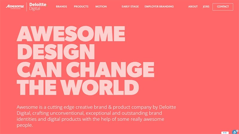 9. Deloitte Digital - Best Unique Website Example