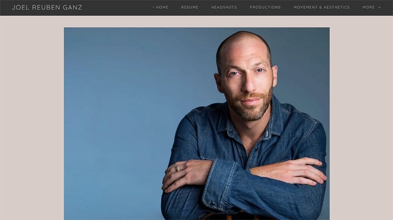 9. Joel Reuben Ganz - Best Voice Actor Website Example