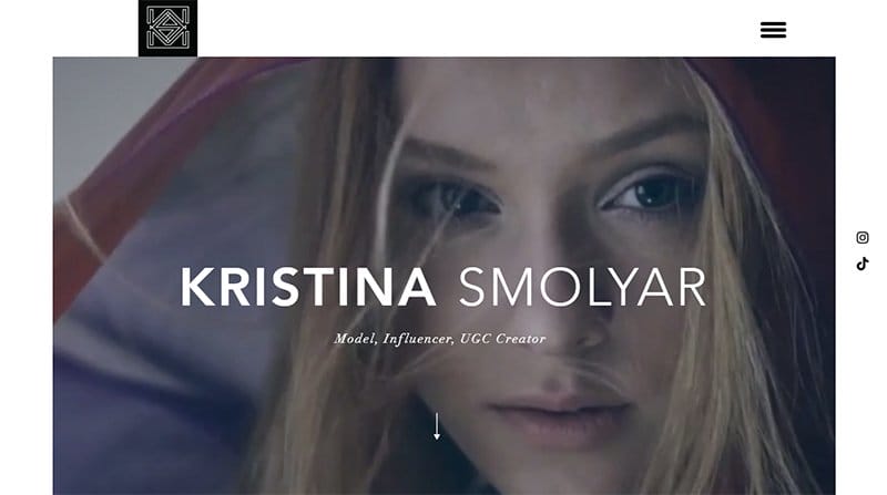 9. Kristina Smolyar - Content Creator Portfolio Example