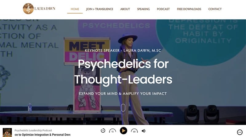 9. Laura Dawn - Amazing Elementor Website Example