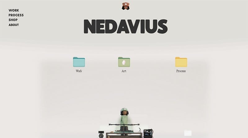 9. Nedavius - Awesome 3D Website Example