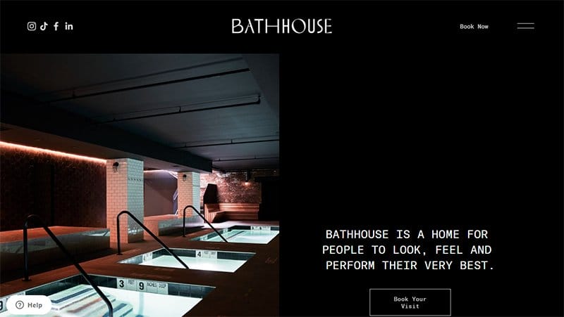 1. Bath House - Squarespace Website Example