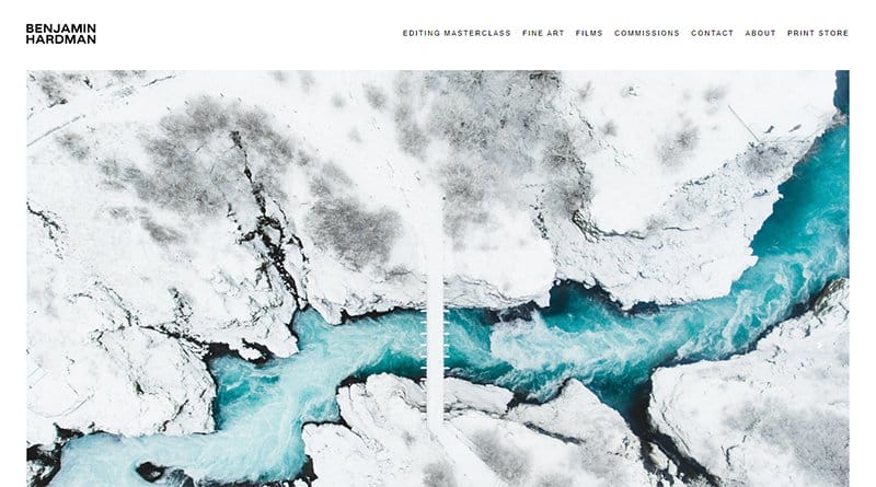 1. Benjamin Hardman - Simple & Minimal Website Example