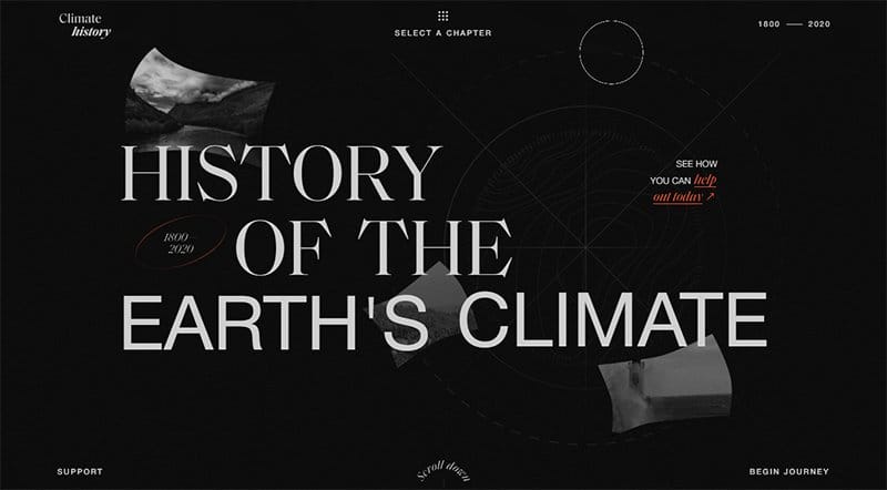 1. Climate History - Best Timeline Website Example