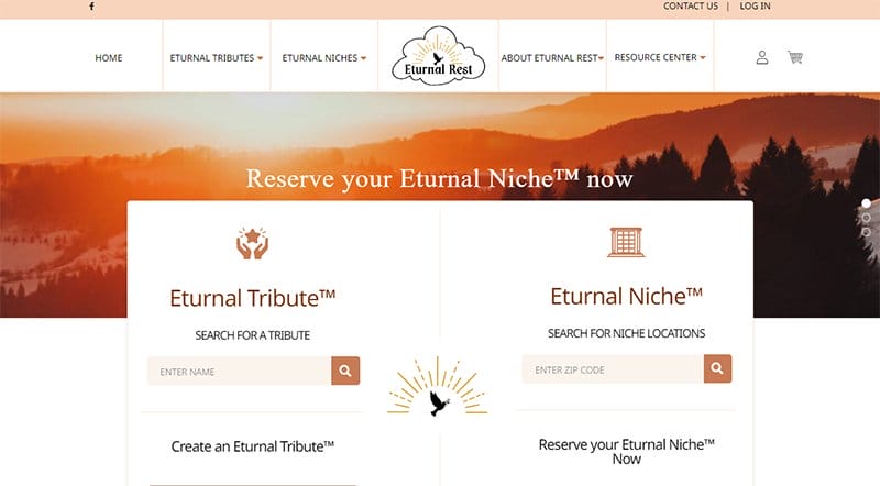 1. Eturnal Rest - Best Online Memorial Website Example