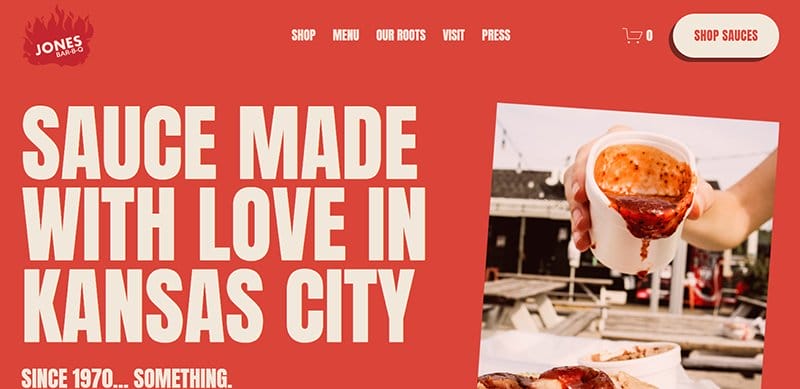 1. Jones Bar-B-Q - Best Colors For Website Example