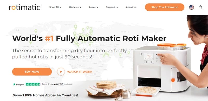 1. Rotimatic - Powerful WooCommerce Store Example