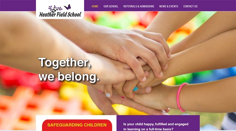 10. Heather Field School - Best Community Website Example