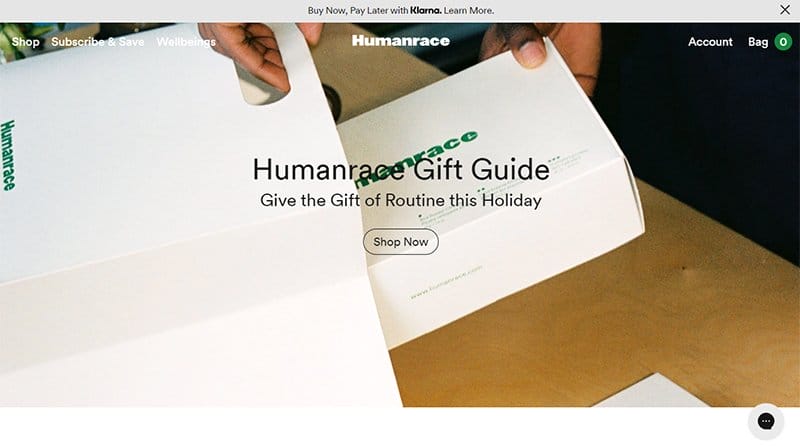 10. Humanrace - Simple & Minimal Website Example