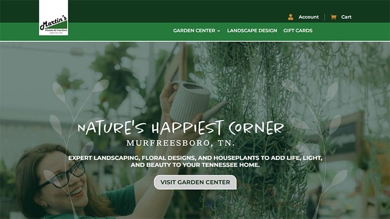 10. Martin’s Home and Garden - Powerful WooCommerce Store Example