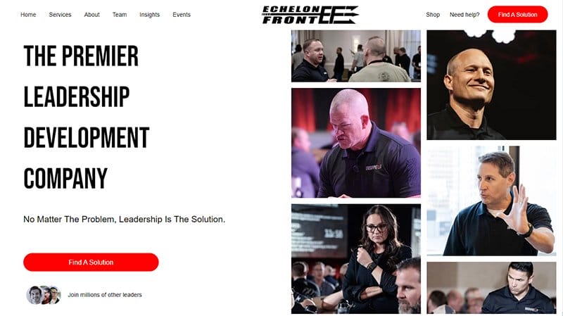 11. Echelon Front - Best Professional Services Website Example