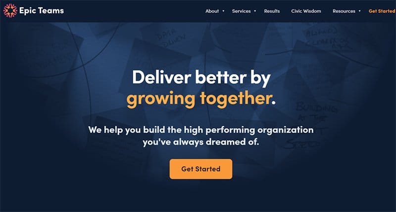 12. Epic Teams - Best Professional Services Website Example