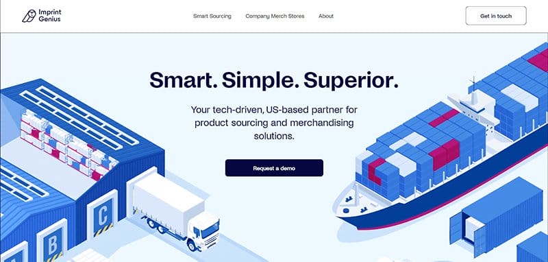 12. Imprint Genius - Best Colors For Website Example