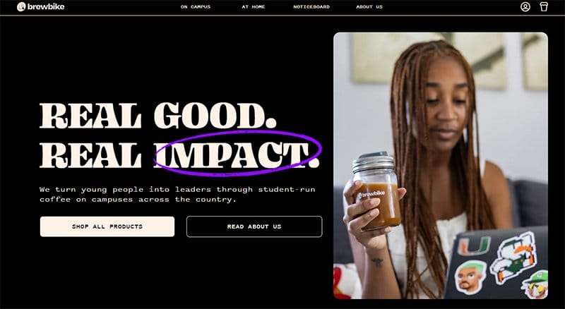 13. Brewbike - Simple & Minimal Website Example