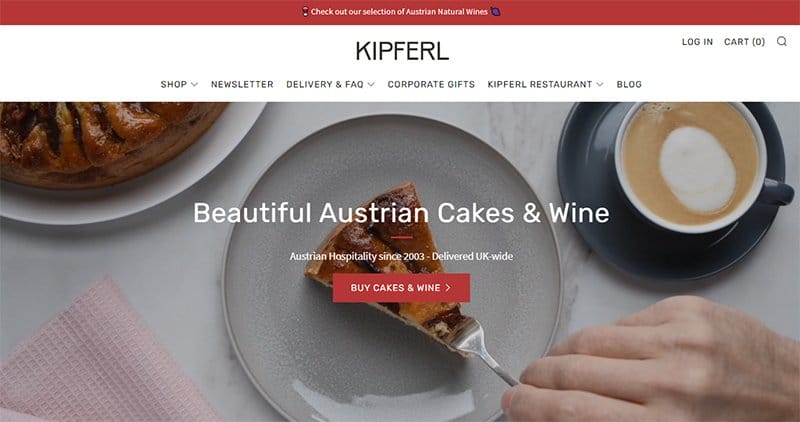 13. Kipferl - Squarespace Website Example