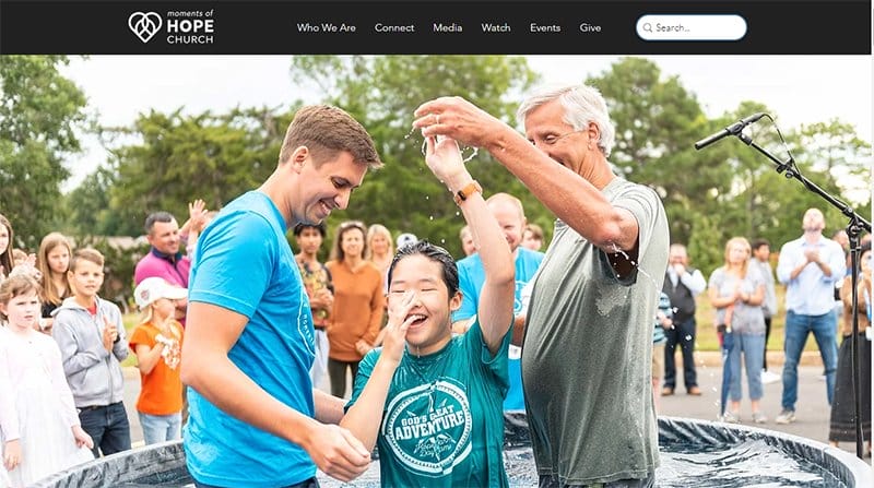 13. Moments of Hope Church - Best Community Website Example