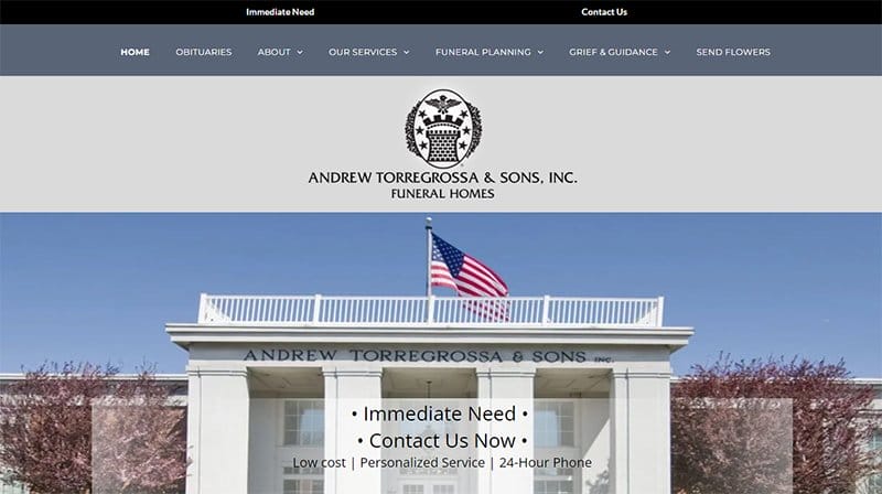 14. Andrew Torregrossa Funeral Homes - Best Online Memorial Website Example