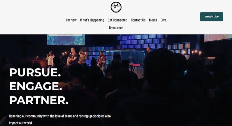 14. Centralia Community Church - Best Community Website Example