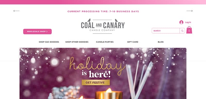 14. Coal and Canary - Best Colors For Website Example