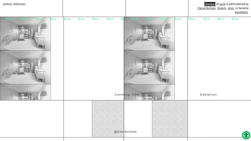 14. Daniel Arsham - Retro Website Design Example