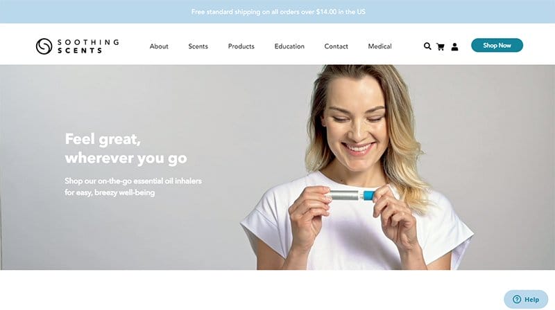 14. Soothing Scents - Powerful WooCommerce Store Example