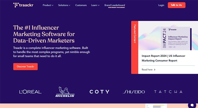 15. Traackr - Best Professional Services Website Example