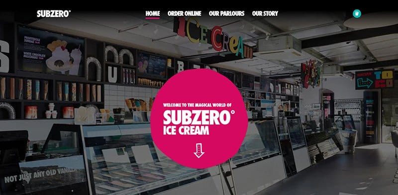 17. Subzero - Best Website Design Idea Example