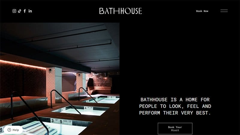 18. Bathhouse - Simple & Minimal Website Example