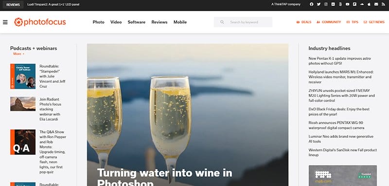 18. Photofocus - Best Colors For Website Example