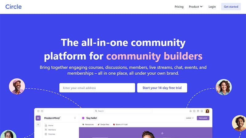19. Circle - Best Community Website Example
