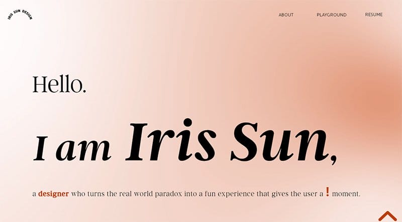 19. Iris Sun - Retro Website Design Example