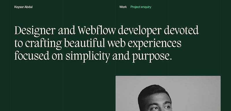 19. Koysor Abdul - Best Colors For Website Example
