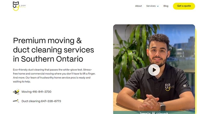 19. Livy Services - Best Professional Services Website Example