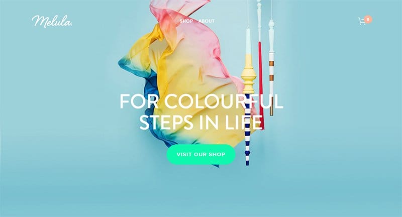 2. Melula - Simple & Minimal Website Example