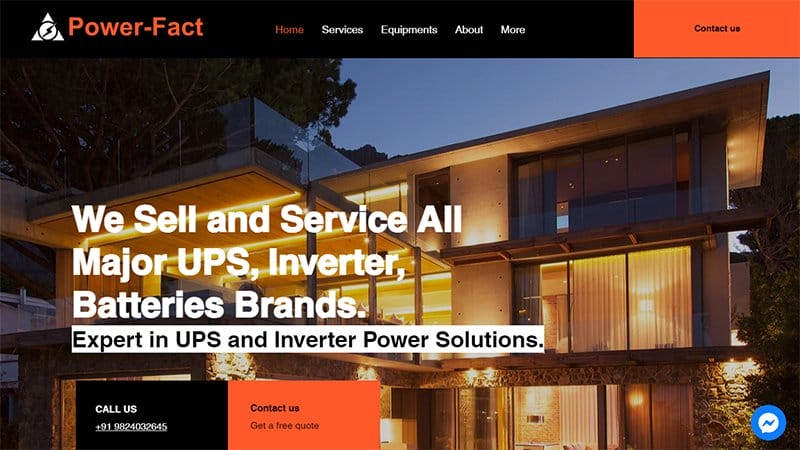 2. Power-Fact - Stunning Corporate Website Example