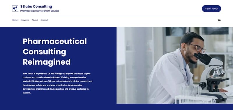 2. S Kaba Consulting - Best Colors For Website Example