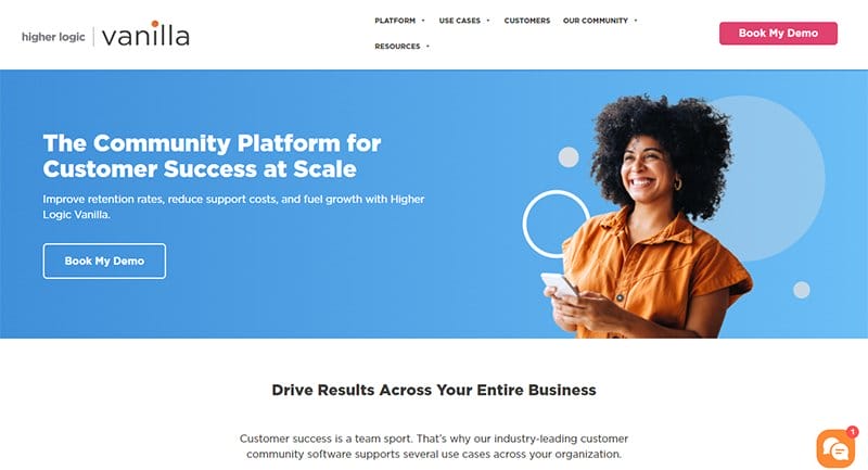 20. Higher Logic Vanilla - Best Community Website Example