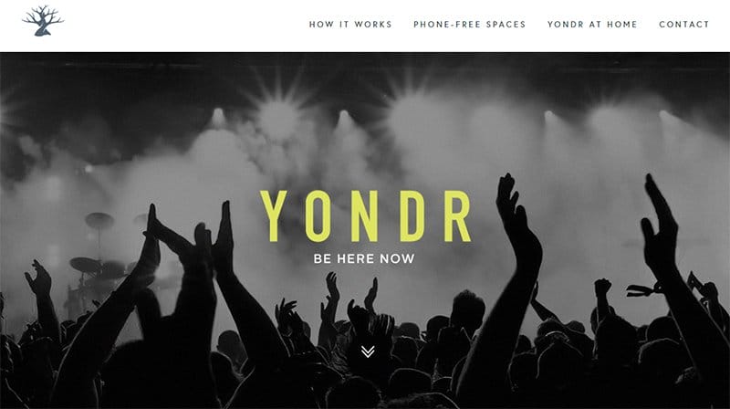 20. Yondr - Squarespace Website Example