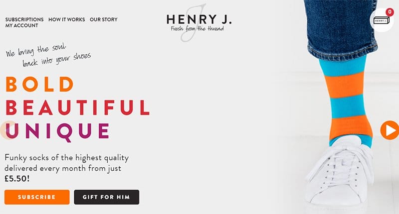21. Henry J. Socks - Powerful WooCommerce Store Example