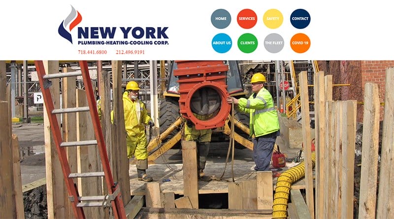 22. NY Plumbing - Best Professional Services Website Example