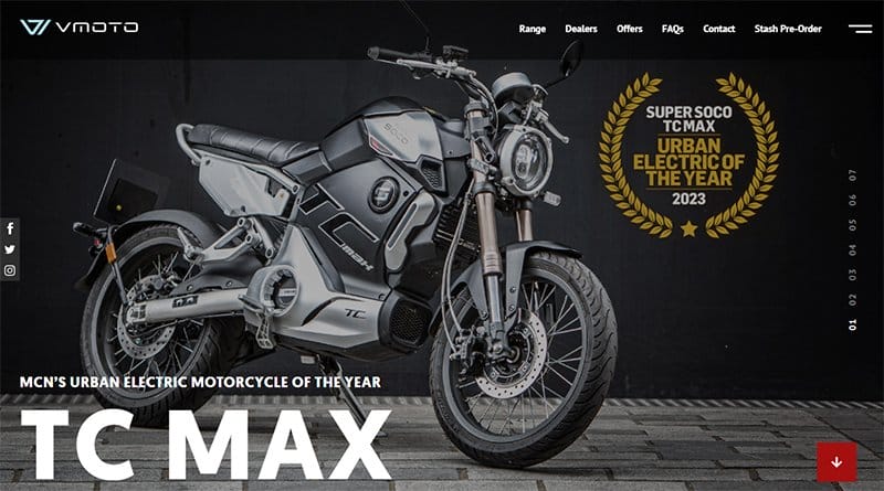 22. Super Soco - Brochure Website Example