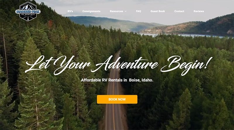 23. Diamond Peak RV Rentals - Best Professional Services Website Example