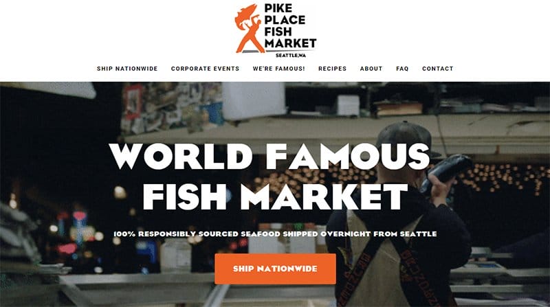 23. Pike Place Fish Market - Squarespace Website Example