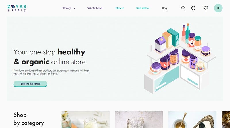 23. Zoya’s Pantry - Powerful WooCommerce Store Example