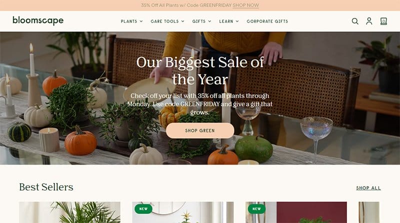 24. Bloomscape - Powerful WooCommerce Store Example