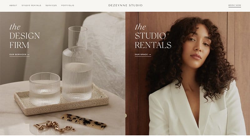 24. Dezeynne Studio - Simple & Minimal Website Example