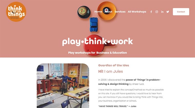 24. Think with Things - Squarespace Website Example